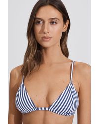 FELLA SWIM - Fella Striped Triangle Bikini Top - Lyst