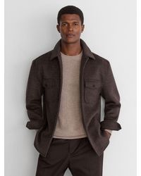 Reiss - Liam Wool-Blend Twin-Pocket Overshirt - Lyst