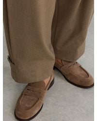 Reiss - Suede Penny Loafers - Lyst