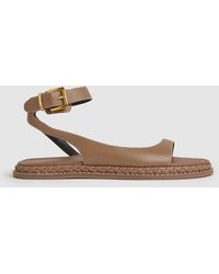 Reiss - Leather Plait Detail Sandals, - Resort & Holiday Wear - Lyst