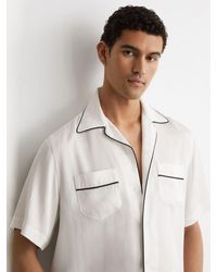 Reiss - Jacquard-Stripe Piped Shirt - Lyst