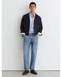 Reiss - Mid Wash Straight-Leg Jeans - Lyst