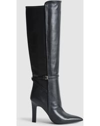 Reiss - Leather Knee High Boots - Lyst