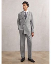 Reiss - Tailored-Fit Pleated Suit Trousers - Lyst