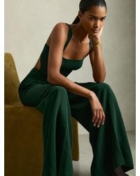 Reiss - Petite Wide-Leg Cut-Out Jumpsuit - Lyst