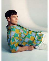Reiss - Hydros - Yellow/green/blue Multi | Tom Daley Tile Crochet Shirt, M - Lyst