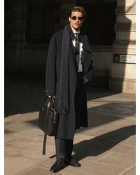 Reiss - Wool-Blend Blindseam Belted Overcoat - Lyst