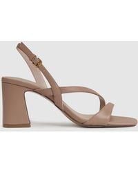 Reiss - Alice - Nude Strappy Leather Heeled Sandals, Us 8 (uk 6) - Lyst