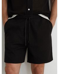 Reiss - Cotton-Blend Side-Tape Crochet Shorts - Lyst