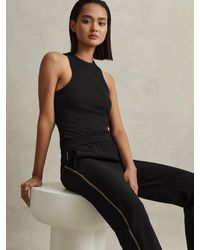Reiss - Side Stripe Tapered Trousers - Lyst