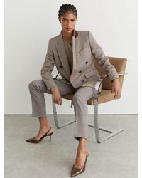 Reiss - Patent-Leather Chain-Slingback Heels - Lyst