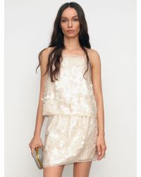Reiss - Sequin Mini Skirt - Lyst