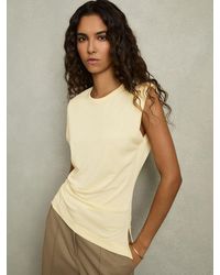 Reiss - Sadie Ruched Jersey Top - Lyst