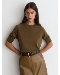 Reiss - Leather Woven Belt - Lyst