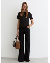Reiss - Stretch-Cotton Ribbed-Neck T-Shirt - Lyst