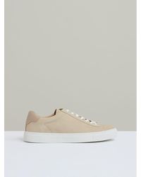 Reiss - Finley-Leather Low-Top Trainers - Lyst