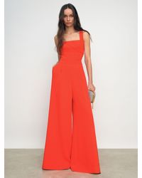 Reiss - Dion - Orange Wide-leg Cut-out Jumpsuit, Us 8 - Lyst