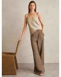 Reiss - Metallic V-Neck Vest - Lyst