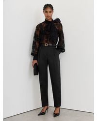 Reiss - Ellen Petite Satin Single-Pleated Trousers - Lyst