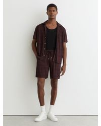 Reiss - Textured-Wave Drawstring Shorts - Lyst