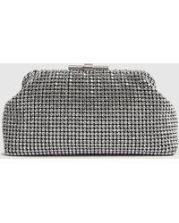 Reiss - Adaline Clutch Bag - Silver Embellished - Lyst