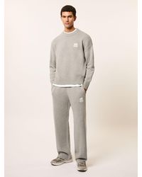 Reiss - Monogram Wool Wide-Leg Knitted Joggers - Lyst