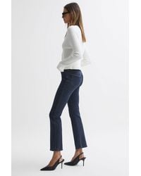 PAIGE - Claudine - High Rise Flared Jeans, Aster - Lyst