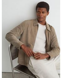 Reiss - Suede Twin-Pocket Jacket - Lyst