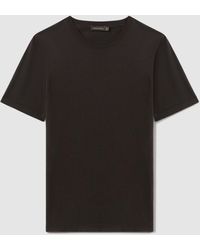 Oscar Jacobson - Oscar Knitted Cotton Crew Neck T-shirt - Lyst