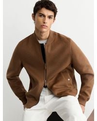Reiss - Wool-Blend Zip-Through Bomber Jacket - Lyst