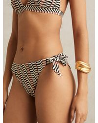 Reiss - Chevron-Stripe Bikini Bottoms - Lyst
