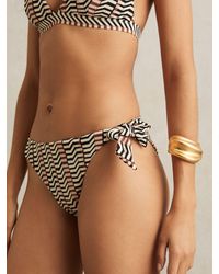 Reiss - Chevron-Stripe Bikini Bottoms - Lyst