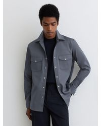 Reiss - Twin-Pocket Overshirt With Stretch - Lyst