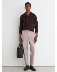 Reiss - Cotton-Blend Lightweight Tapered Trousers - Lyst