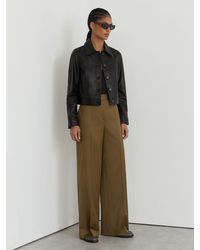 Reiss - Petite Wool-Blend Wide-Leg Trousers - Lyst