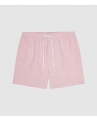 Reiss Sonar - Drawstring Swim Shorts - Pink
