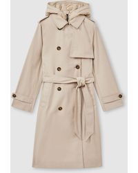 Reiss - Hooded Insert Trench Coat - Lyst