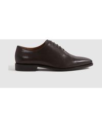 Reiss - Mead - Dark Brown Leather Lace-up Shoes, Uk 8 Eu 42 - Lyst
