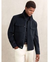 Reiss - Wool Blend Twin Pocket Zipped Jacket - Lyst
