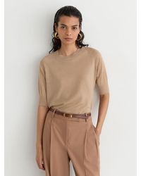 Reiss - Merino Wool Mock-Neck T-Shirt - Lyst