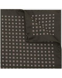 Reiss - Sisto - Khaki Green Silk Micro Diamond-print Pocket Square, One - Lyst