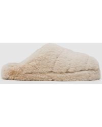 Reiss - Faux Fur Slippers - Lyst