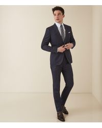 Reiss Hugo - Single Breasted Pinstripe Suit - Blue