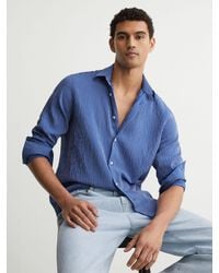 Reiss - Pinstripe Long-Sleeve Regular-Fit Shirt - Lyst