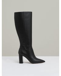 Reiss - Leather Knee High Boots - Lyst