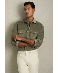 Reiss - Cotton-Blend Corduroy Overshirt - Lyst