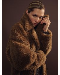 Reiss - Teddy Coat With Wool - Lyst