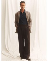 Reiss - Monogram Relaxed-Fit Belted Trousers - Lyst