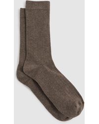Reiss - Cotton Blend Ribbed Loafer Socks - Lyst