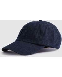 Reiss - Nancy - Blue Denim Baseball Cap, One - Lyst